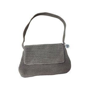 The Sak Taupe Crochet Shoulder Bag Purse